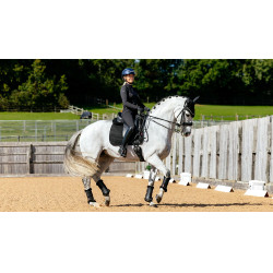 LeMieux Suede Dressage Square Reflective Zwart