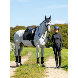 LeMieux Suede Dressage Square Reflective Zwart