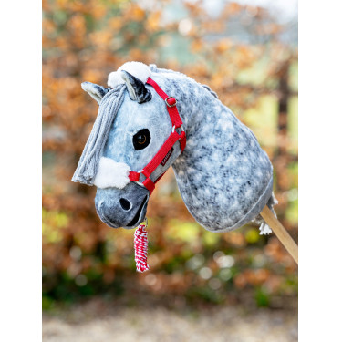 Longeerlijn en halster Hobby Horse LeMieux Kerst rood Rood