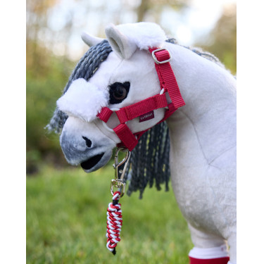 LeMieux kerst longeerlijn en halster voor Toy Pony Rood