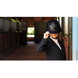 Afneembare rand voor Lami-Cell Strass-helm Zwart