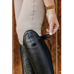 Leren veterlaarzen Equithème Zwart