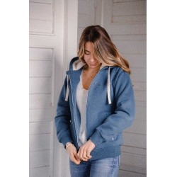 Sweater Pénélope Tressy Denim Blauw