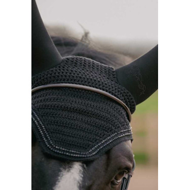 Oornetje voor paarden Pénélope Soundless Strass Zwart