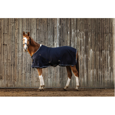 Equithème Micro mesh overhemd Marineblauw