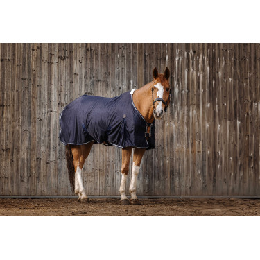 Equithème Micro mesh overhemd Marineblauw