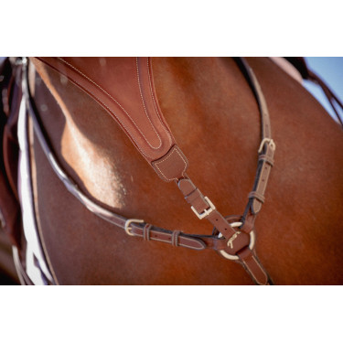 Martingaalriem Pénélope Bip Plain Elastisch Hazelnoot Bruin