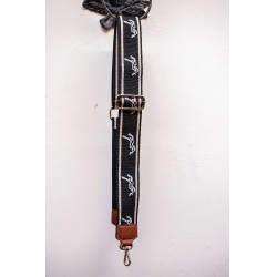 Schouderriem Pénélope Logo Zwart / écru