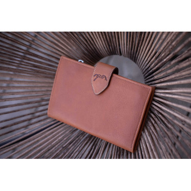 Portefeuille Pénélope Bertille Cognac Bruin
