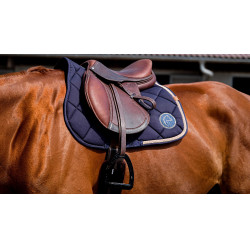 Zadeldek Equithème Badge 2.0 Marineblauw