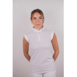 Wedstrijdpolo Pénélope Seville Wit / roze logo