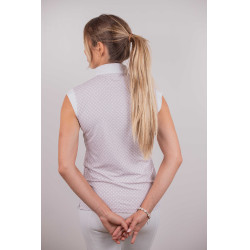 Wedstrijdpolo Pénélope Seville Wit / roze logo