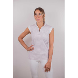 Wedstrijdpolo Pénélope Seville Wit / roze logo