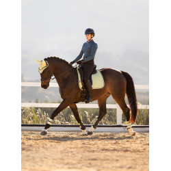 LeMieux Suede Dressage Square Reflective Badge Groen LeMieux Suede Dressage Square Reflective Badge Groen