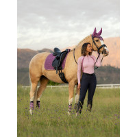 LeMieux Suede Dressage Square Reflective Kaasjeskruid Violet