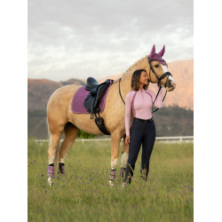 LeMieux Suede Dressage Square Reflective Kaasjeskruid Violet