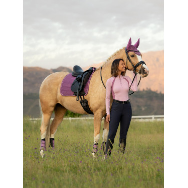 LeMieux Suede Dressage Square Reflective Kaasjeskruid Violet