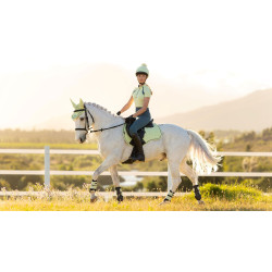 LeMieux Reflective Suede Mixte GP Square Zadeldek Badge Wit