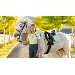 LeMieux Reflective Suede Mixte GP Square Zadeldek Badge Wit