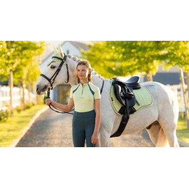 LeMieux Reflective Suede Mixte GP Square Zadeldek Badge Wit