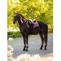 LeMieux Reflective Suede Mixte GP Square Zadeldek Kaasjeskruid Violet
