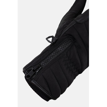 Winterhandschoenen 3 vingers Horze wolisolatie Zwart