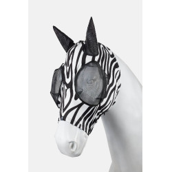 Horze elastisch anti-vliegenmasker met rits Zebra Motieven