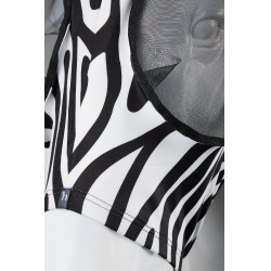 Horze elastisch anti-vliegenmasker met rits Zebra Motieven