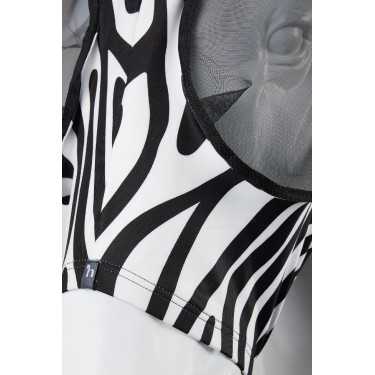 Horze elastisch anti-vliegenmasker met rits Zebra Motieven
