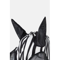 Horze elastisch anti-vliegenmasker met rits Zebra Motieven