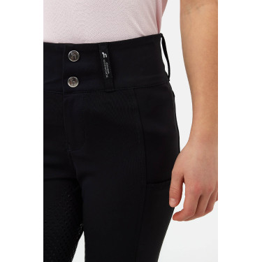 Horze rijbroek met volledig zitvlak Young Rider Evelyn Zwart