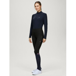 Tommy Hilfiger Equestrian Elmira dameslegging full grip met strass Zwart Tommy Hilfiger Equestrian Elmira dameslegging full grip met strass Zwart