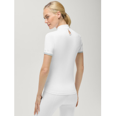 Wedstrijdpolo Linsay Tommy Hilfiger Equestrian dames met korte mouwen Optisch wit