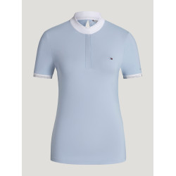 Wedstrijdpolo Linsay Tommy Hilfiger Equestrian dames met korte mouwen Lief blauw