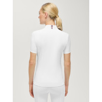 Wedstrijdpoloshirt Selma Tommy Hilfiger Equestrian dames met korte mouwen Optisch wit
