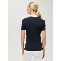 Wedstrijdpoloshirt Selma Tommy Hilfiger Equestrian dames met korte mouwen Optisch wit