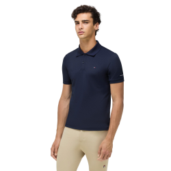 Tommy Hilfiger Equestrian heren poloshirt met korte mouwen Woestijnlucht Blauw
