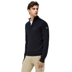 Heren 1/4-zip trui Tommy Hilfiger Equestrian Irvine Woestijnlucht Blauw