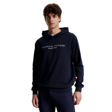 Herenhoodie Tommy Hilfiger Equestrian met logo Woestijnlucht Blauw