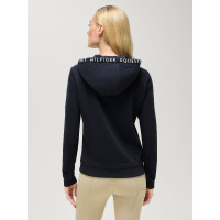 Dameshoodie Laguna Tommy Hilfiger Equestrian met logo Woestijnlucht Blauw