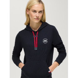 Dameshoodie Laguna Tommy Hilfiger Equestrian met logo Woestijnlucht Blauw