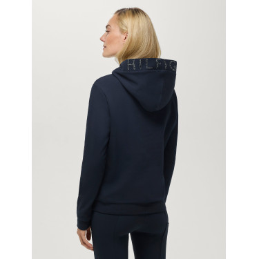 Dames hoodie met strassteentjes Hollywood Tommy Hilfiger Equestrian Woestijnlucht Blauw