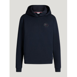 Dames hoodie met strassteentjes Hollywood Tommy Hilfiger Equestrian Woestijnlucht Blauw