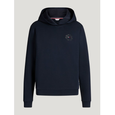 Dames hoodie met strassteentjes Hollywood Tommy Hilfiger Equestrian Woestijnlucht Blauw