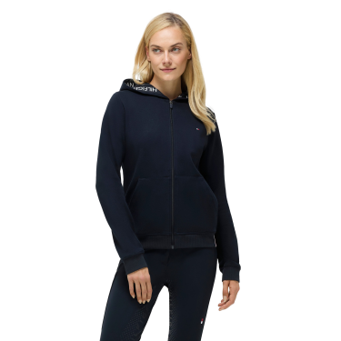 Dames hooded zipped sweatshirt Beverly Tommy Hilfiger Equestrian Woestijnlucht Blauw