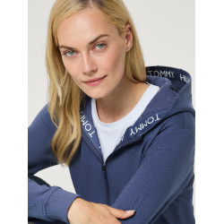Dames hooded zipped sweatshirt Beverly Tommy Hilfiger Equestrian Verbleekt indigo Blauw