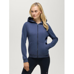 Dames hooded zipped sweatshirt Beverly Tommy Hilfiger Equestrian Verbleekt indigo Blauw
