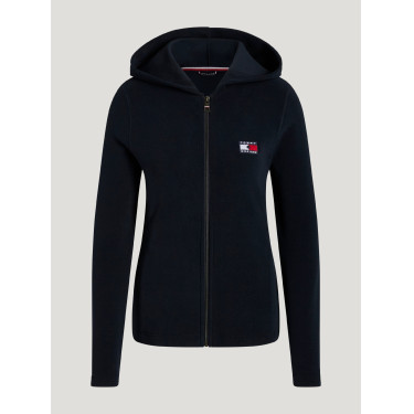 Dameshoodie met rits en capuchon Tommy Hilfiger Equestrian Whitney Woestijnlucht Blauw