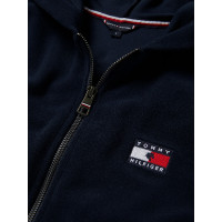 Dameshoodie met rits en capuchon Tommy Hilfiger Equestrian Whitney Woestijnlucht Blauw