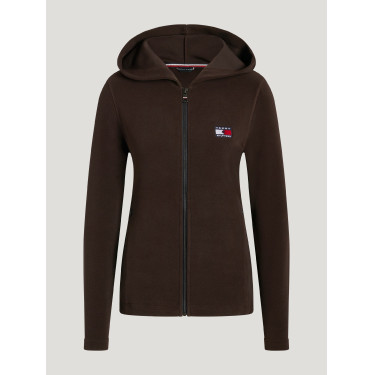 Dameshoodie met rits en capuchon Tommy Hilfiger Equestrian Whitney Brookwood Bruin Dameshoodie met rits en capuchon Tommy Hilfiger Equestrian Whitney Brookwood Bruin